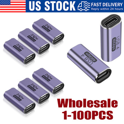 USB 4 Type C Female to Female Adapter Coupler 240W 40Gbps 8K for Thunderbolt Lot