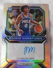 2020 Panini Prizm Tyrese Maxey RC Rookie Signatures Auto Philadelphia 76ers