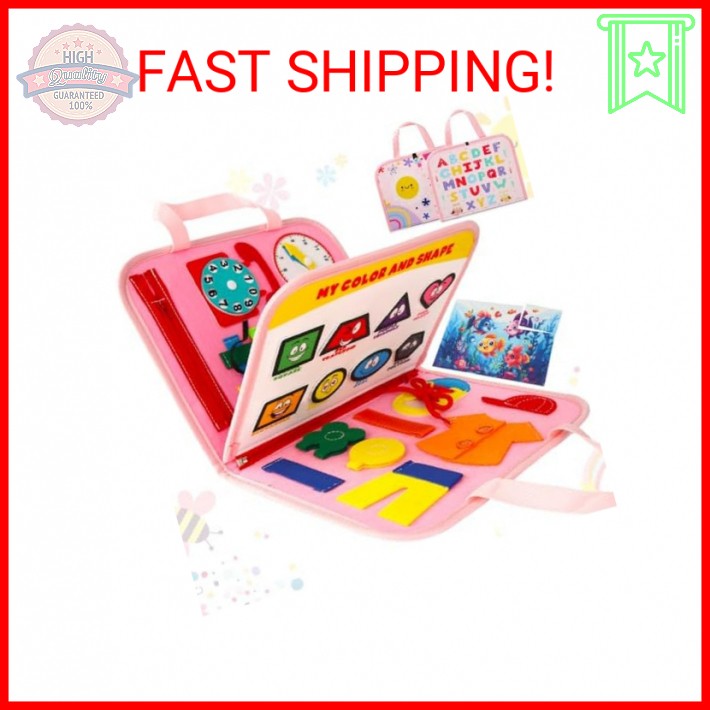 Montessori Sensory Busy Board for Toddlers Age 1-4