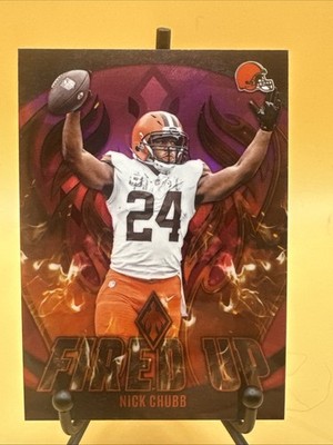 2023 Panini Phoenix Fired Up Pink Nick Chubb #FU-9 Cleveland Browns /175