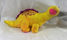 Vtg Fisher Price Puffalump Plush Bruce Brontosaurus Dinosaur Yellow Roar Works