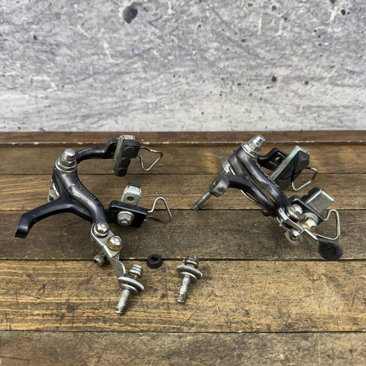 Vintage Shimano Dura-Ace Caliper Brakes Set Black 1st Gen Road
