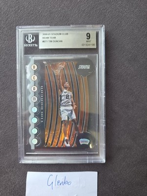 Tim Duncan 2000-01 Stadium Club Beam Team BGS 9 Numbered 213/500 Spurs Rare