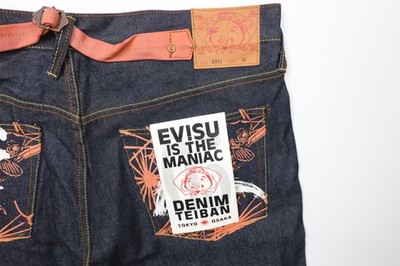 Evisu デッドストック ！ 36インチ Deadstock Vintage 90s Evisu Jeans Mens 36x40 Selvedge Buckle Back