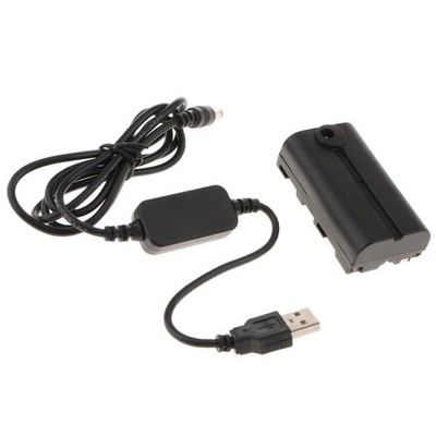 NP-F550/F990 Dummy-Akku + USB-Stromkabel Für Yongnuo NanGuang LED-Leuchte