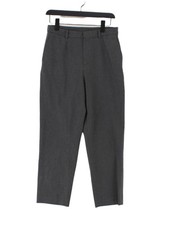 Uniqlo Women's Suit Trousers M Grey Polyester with Elastane, Viscose Dress Pants