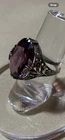 Antique Amethyst & Sterling Silver Ring Vintage Size 6 Nice !!’