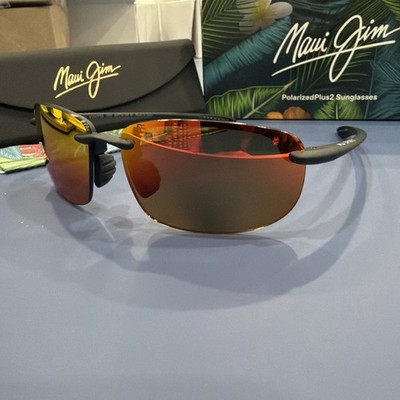 Maui Jim Men's Hookipa 64mm Black Polarized Sunglasses MJ0407SA