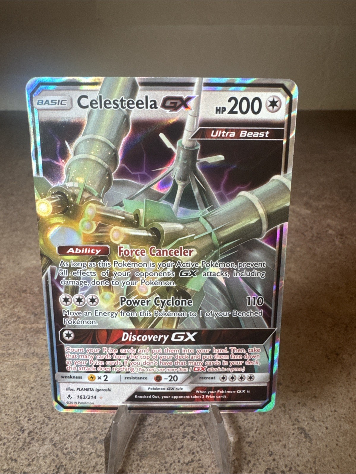 Celesteela GX 163/214 Unbroken Bonds Ultra Rare Holo Pokemon Card NM