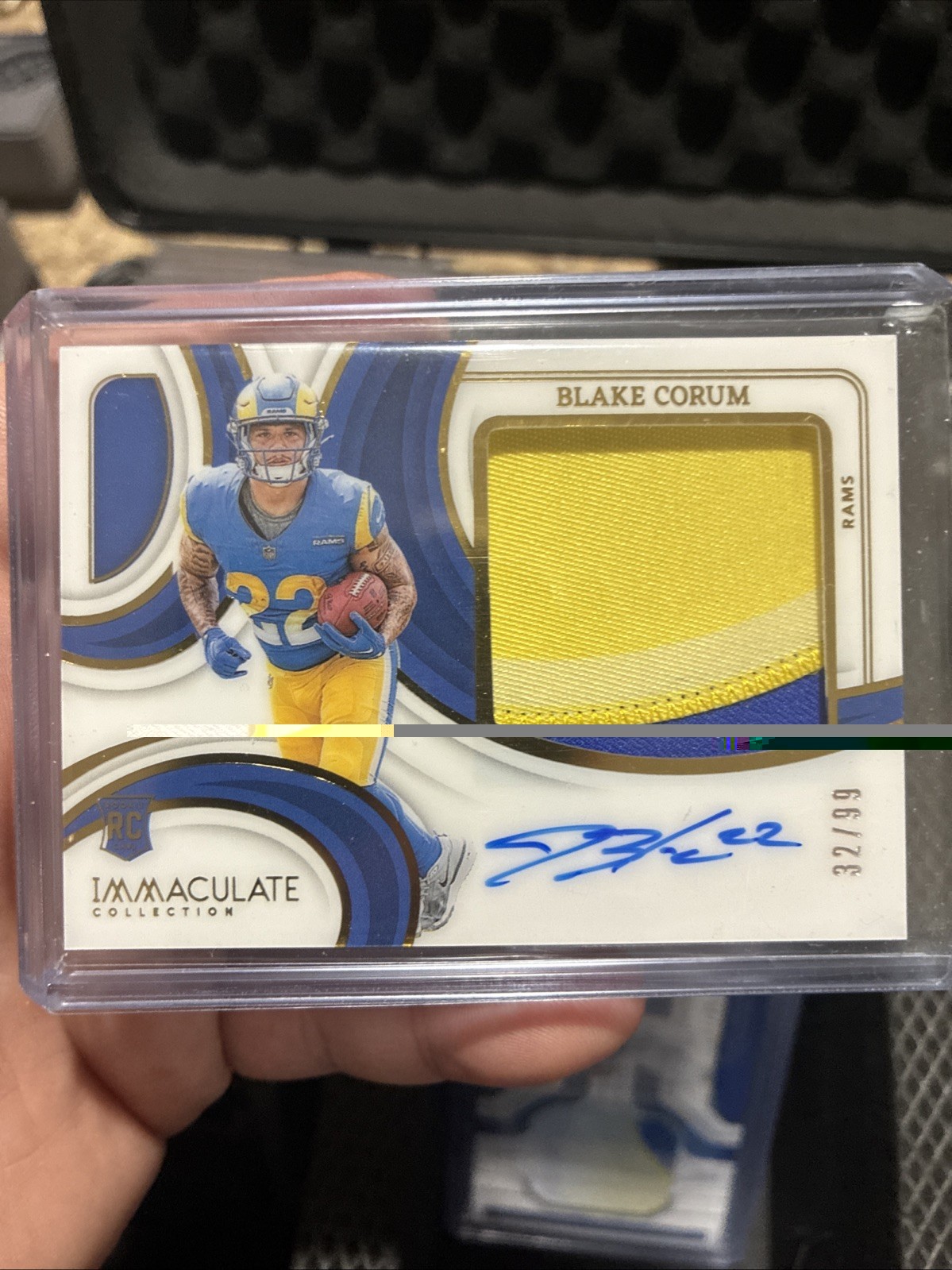 2024 Panini Immaculate Blake Corum Premium Patch Rookie Auto Autograph RPA #/99