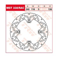 TRW Bremsscheibe (FüR: Honda CBF 600 SA ABS PC43 08-13 Hinten )