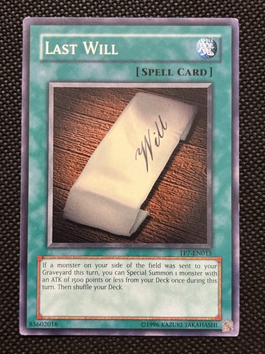 Last Will TP7-EN015 YuGiOh Tournament Pack 7 card