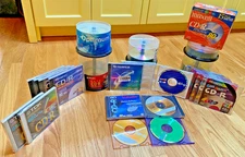 Large Lot of 240+ NEW Blank CD-R (and 1 CD-RW) discs Recordable Digital Media