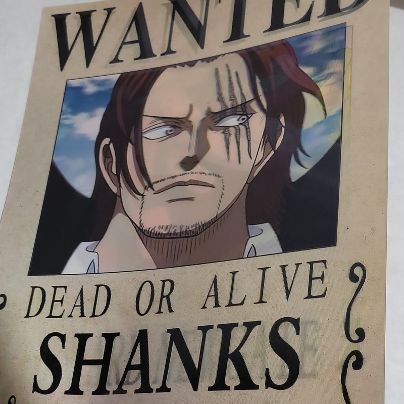One Piece WANTED Poster Set - Shanks, Charlotte Linlin, Edward Newgate 3D Poster