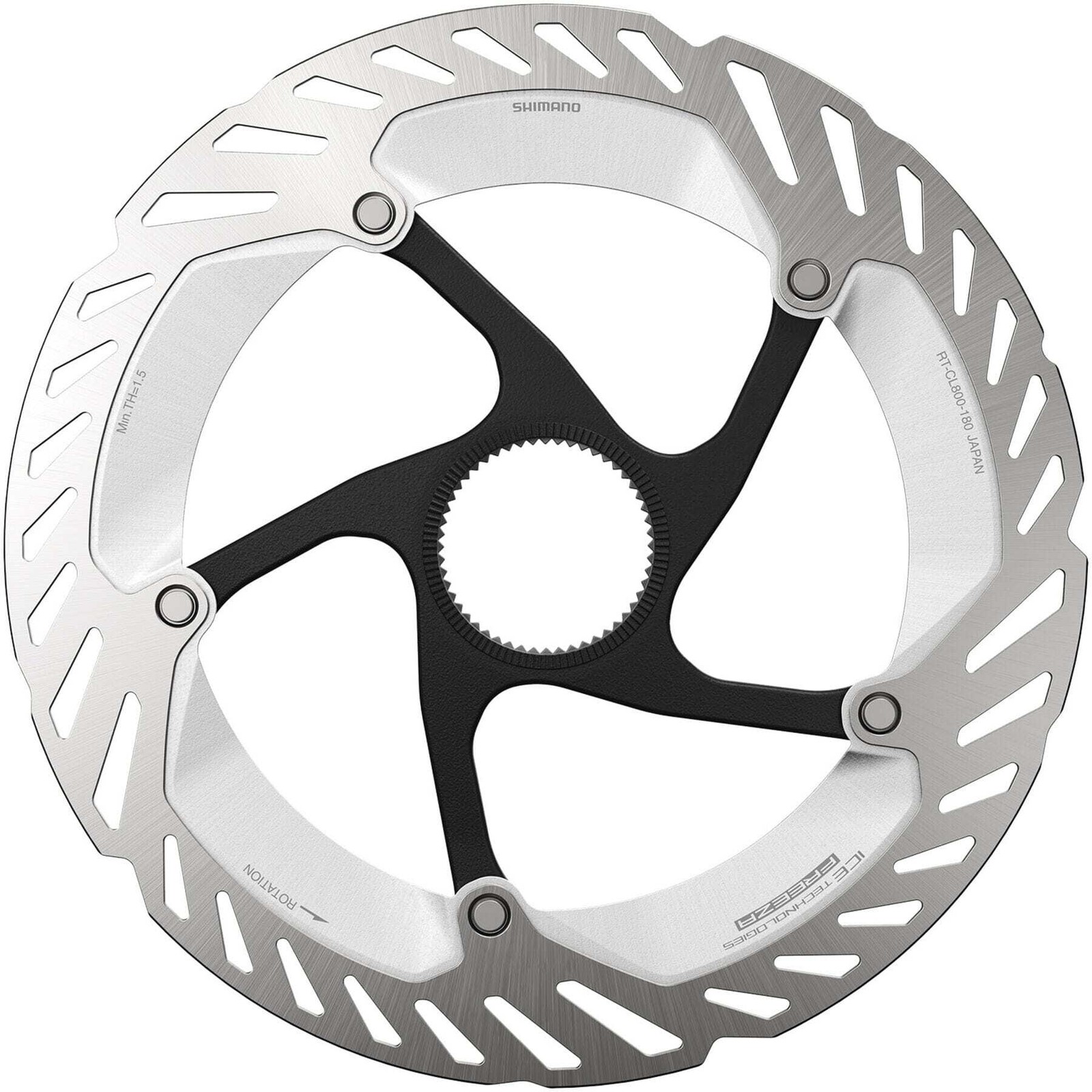 Shimano Deore XT RT-CL800 Ice Tech FREEZA rotor with external lockring, 180 mm