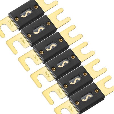 200A Gold Plated ANL Fuses 12V/24V 6 Pack