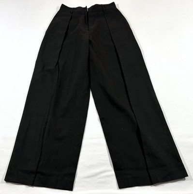 Pixie Market Womens Black Trousers Linen Wide Leg Casual Pants Relaxed Sz S