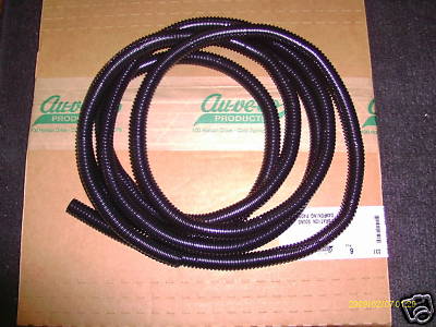 WIRE HARNESS CONDUIT / COVER / LOOM - BLACK NYLON - 3/4 ID 13/16 OD 10' LENGTH