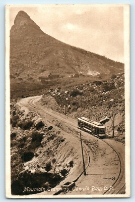 POSTKARTE BERGSTRASSENBAHN LAGER BUCHT KAPSTADT SÜDAFRIKA 1916 ILFORD ADRESSE