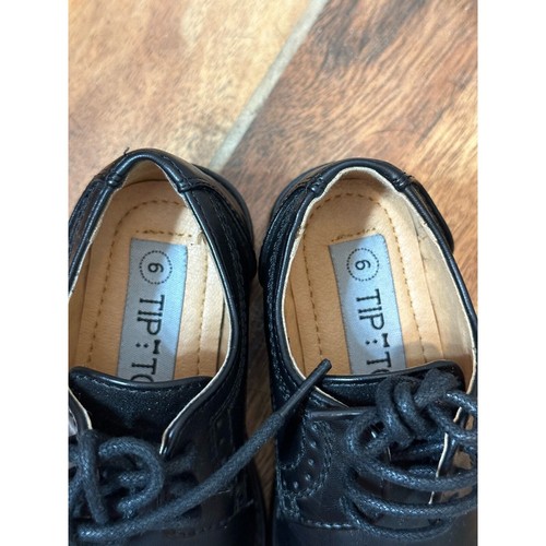 Tip top boys dress shoes church breathable lace up leather oxfords Sz 6c - Picture 3 of 10