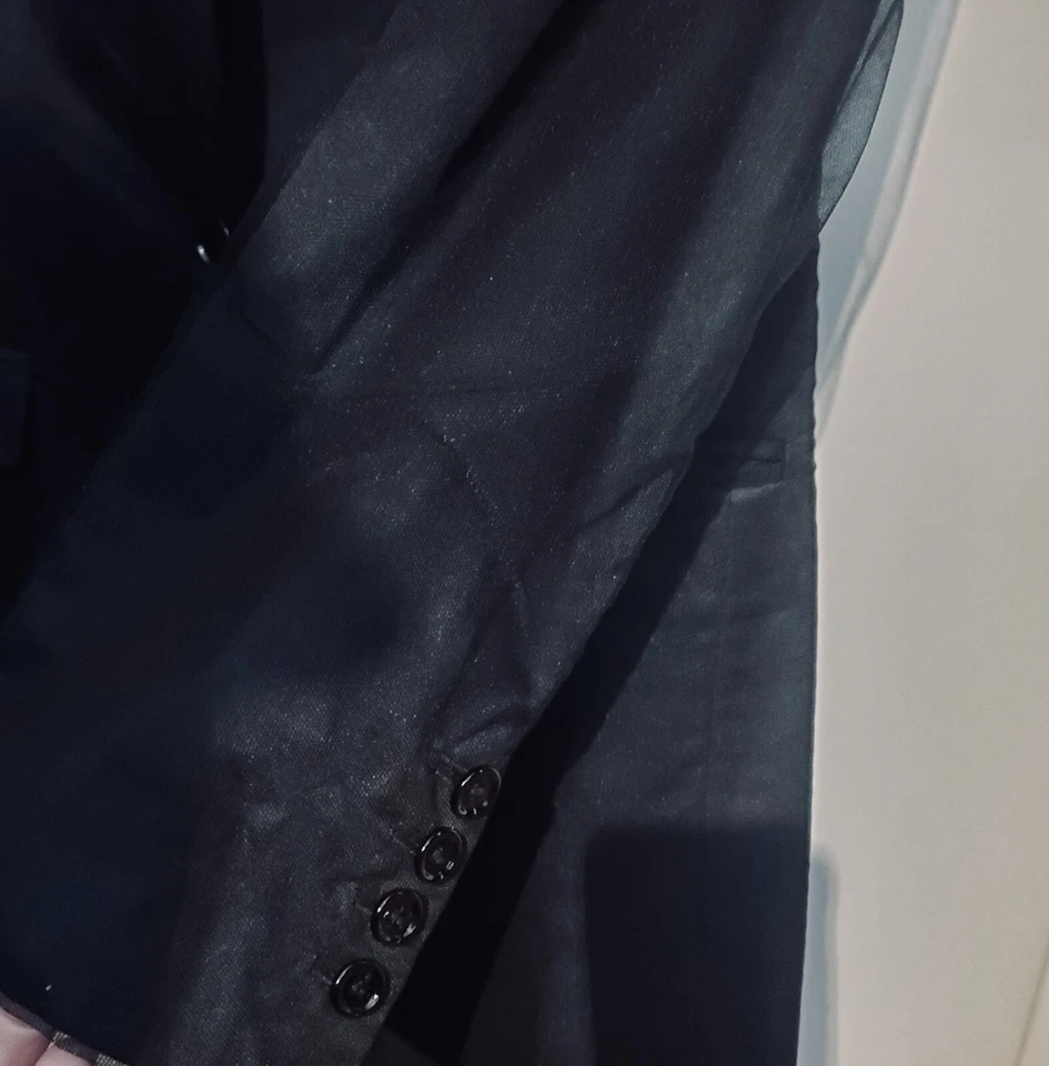 Dolce Gabbana Special Piece seda negro chaqueta para fumar mujer tul superposición 40IT Foto 4 de 4