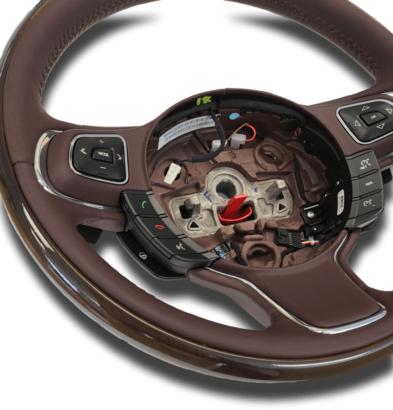 Jaguar XJ Leather Steering Wheel Bordeaux Wood Heated Cruise Voice eBay