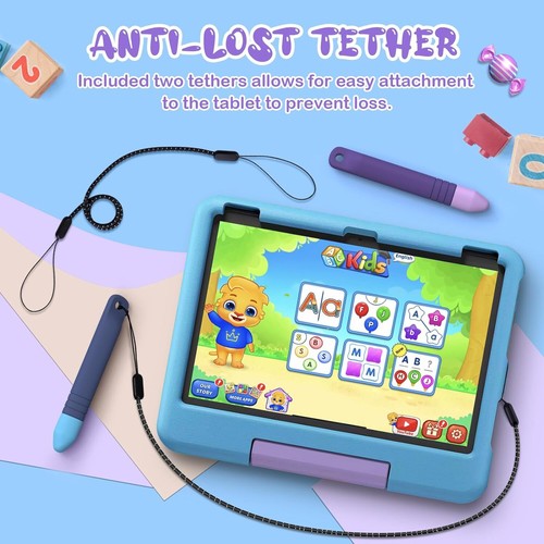 Pack Kids Stylus for iPad/Tablets w/ Tether - Anti-Roll Touch Pen - Zdjęcie 5 z 8