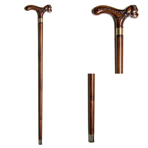Designer Walking canes Walking Stick VIP Dog Walking cane Hand Carved - Picture 2 of 3