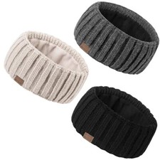 Winter Headbands for Women 3 Pack, Ear Warmers for Women Headband Wool Knit
