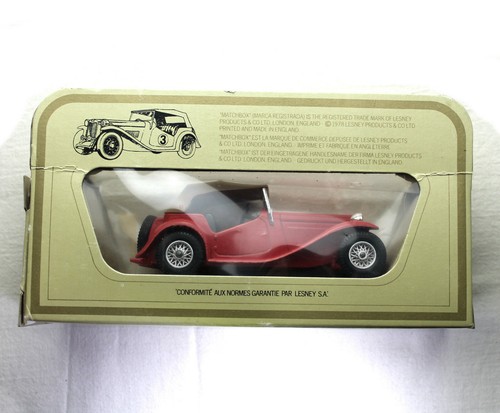 MATCHBOX MODELS OF YESTERYEAR, 1945 MG-TC Y-8 Red/Tan Hood. - Picture 3 of 6