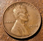 1938 P 1CENT LINCOLN WHEAT-GOOD OR BETTER-STOCK PHOTO