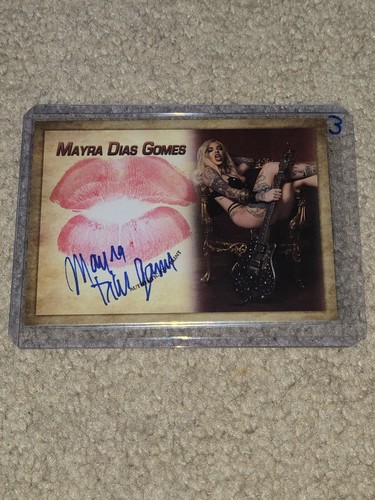Mayra Dias Gomes Autograph Signed Kiss Card Collectors Expo Model #3