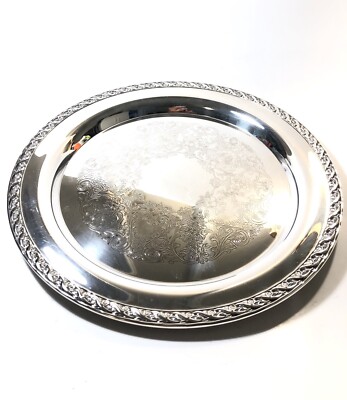 Wm. Rogers & Son Spring Flower トレイ WM Rogers & Son Spring Flowers Silver Tray | eBay
