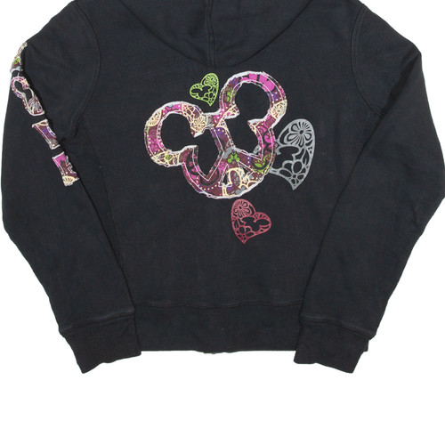 HANES Disney Parks Mickey Mouse Hoodie Black Pullover Girls M - Picture 6 of 6