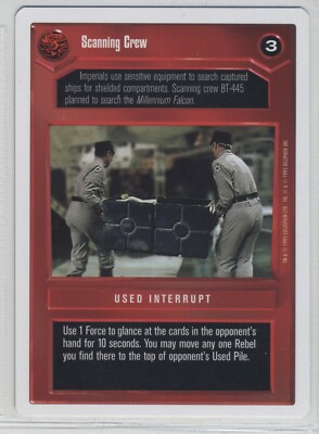 Star Wars CCG Decipher Scanning Crew Premiere White Boarded WB Free Shipping!