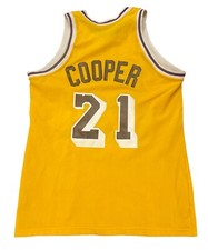 Los Angeles Lakers Michael Cooper Jersey Large Sand Knit Yellow Gold