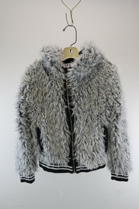 gray fuzzy coat