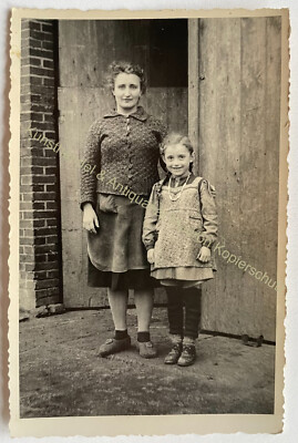 orig. Foto AK Mutter Kind Tochter 1948 
