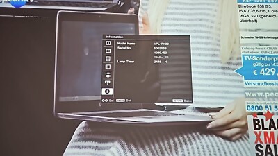 Ohne Fernbedienung Sony VPL FH30 WUXGA Projektor Beamer 2448 Stunden gelaufen