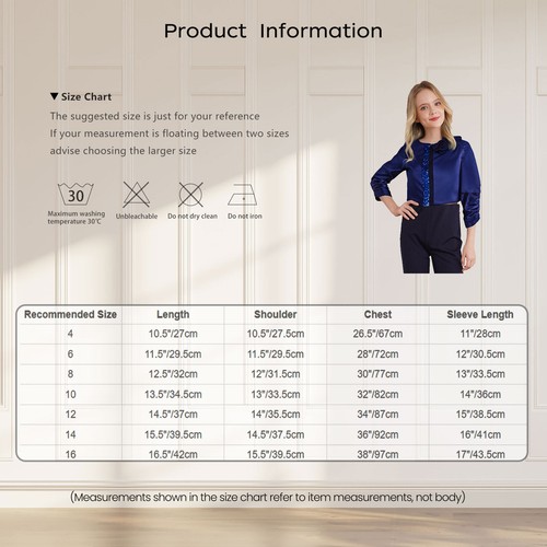 Kid Girls Jacket Classic Bolero Playful Coat Girly Sequins Coat Glamorous Soft - Picture 37 of 67