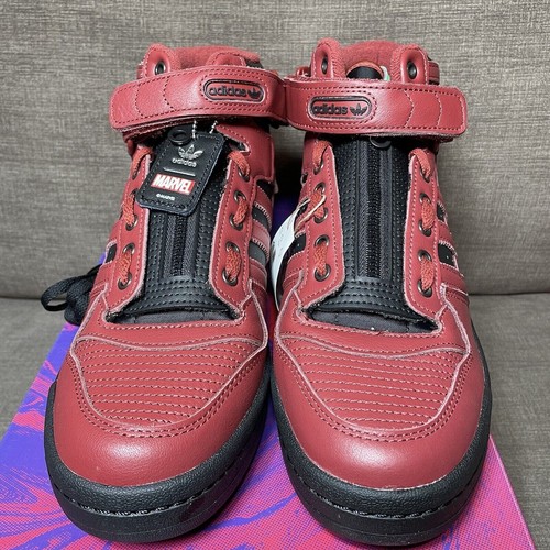 Adidas Forum 84 Hi Marvel Star Lord Size 10 Guardian Of Galaxies Red GX1206 - 第 5/7 張圖片