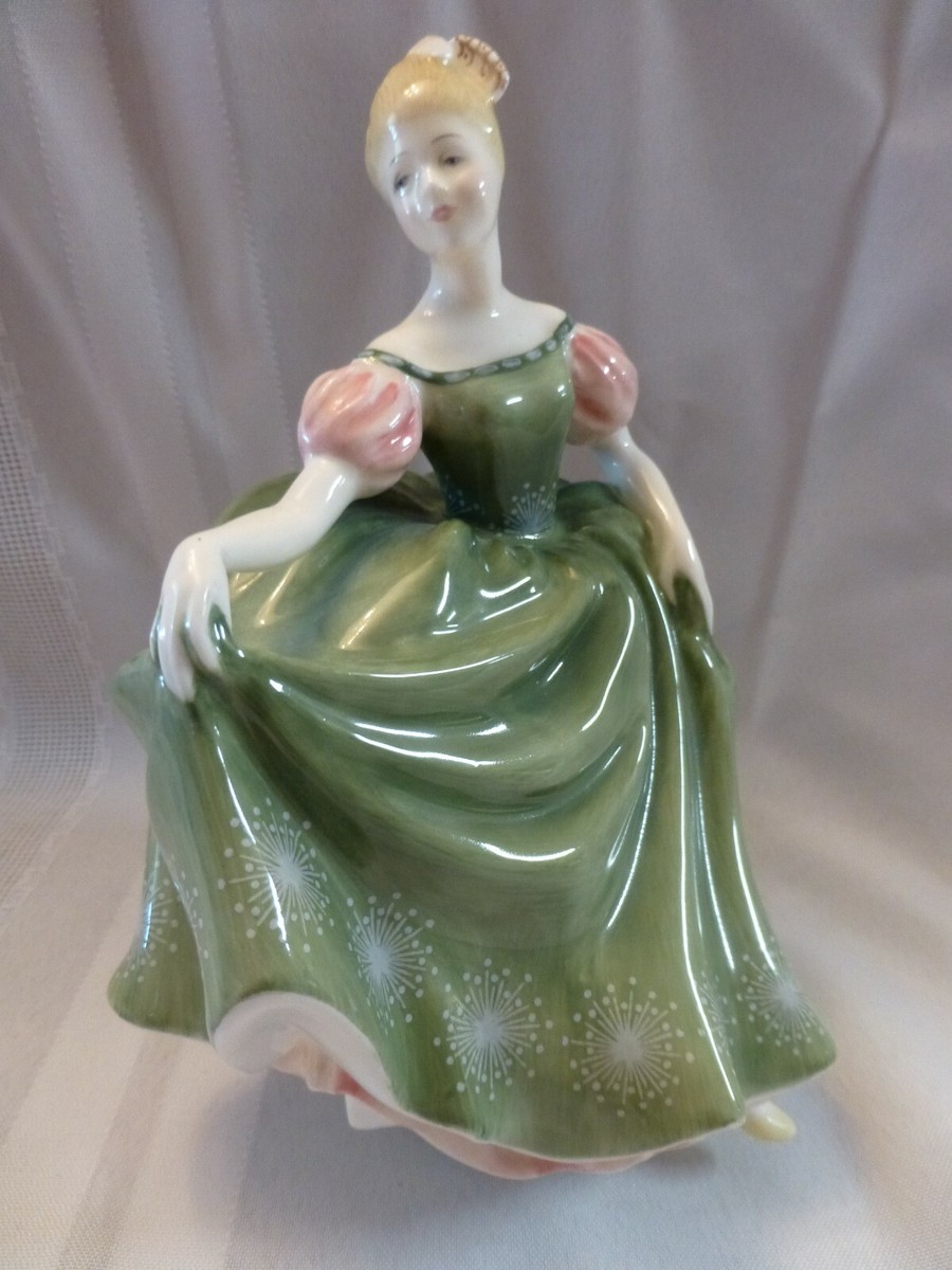 Vintage Royal Doulton Bone China Figurine "Michelle" HN2234 Green Dress Blonde Vintage Royal Doulton Bone China Figurine "Michelle" HN2234 Green Dress Blonde