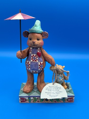 Jim Shore Hand in Hand Teddy Bear with Cat Figurine in Box 4008185 Enesco - Picture 1 of 8