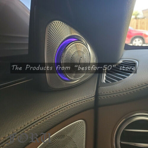 64 Color Rotating Speaker For Mercedes W222 LED Audio Tweeters Horn S550 450 S63 - Picture 8 of 12