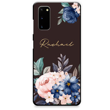 Image of Personalised Phone Case Name Floral Cover For Samsung S20 5g S10 S10e S10+ S9 S8