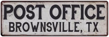 Brownsville, Tx Post Office Personalized Metal Sign Vintage 106180011121
