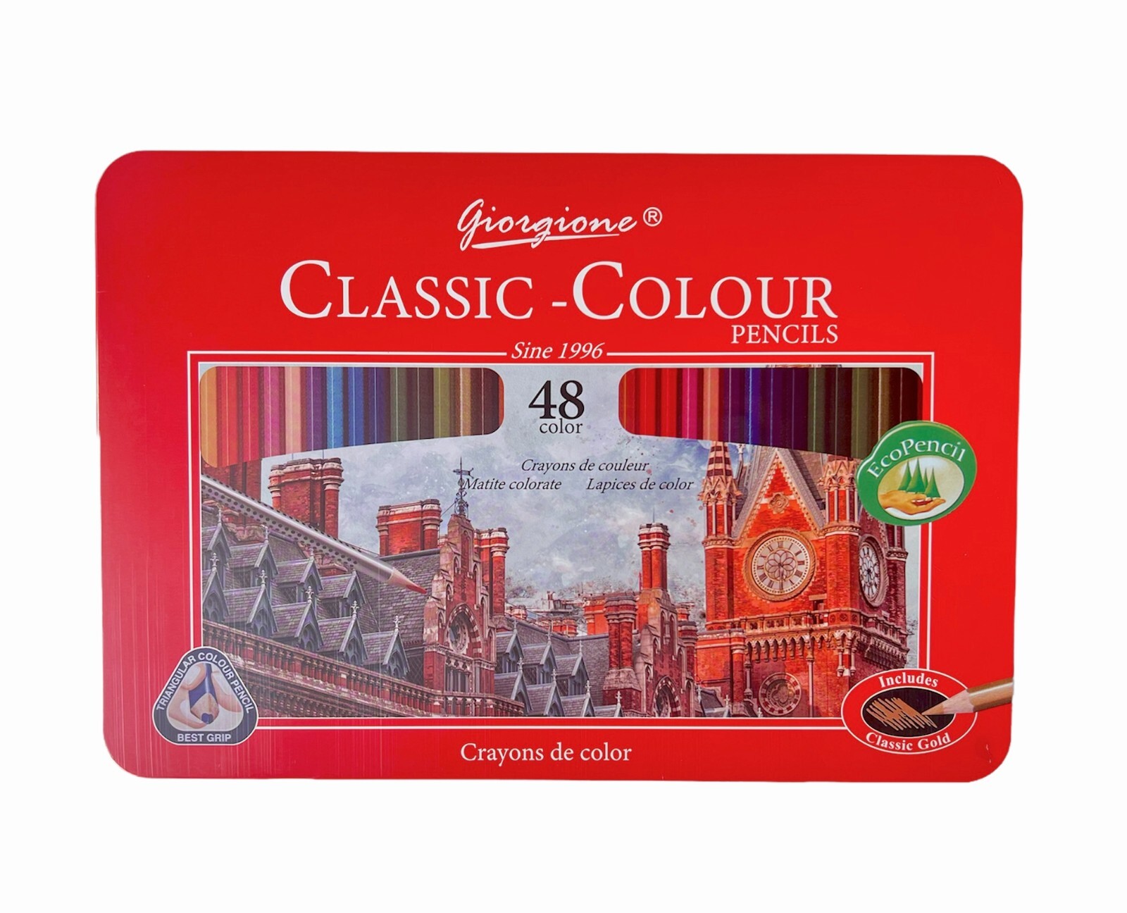Oil Based Professional Art Colouring Colour Pencils Set RED TIN Box Various Size