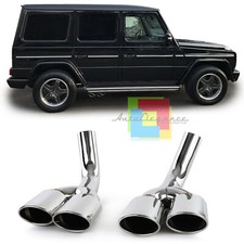 MERCEDES KLASS G W463 1989+ AUSPUFFENDEN LOOK AMG EDELSTAHL