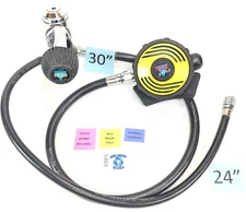 PROSUB XTRA Regulator Set Yoke 1st Stage Yellow 2nd Stage Scuba Dive       #5464