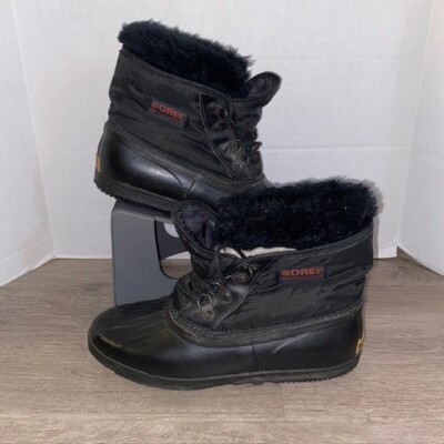 Sorel Kaufman Canada Winter Boots Women's size 8 Waterproof Black Vintage